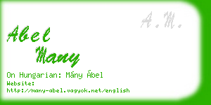 abel many business card